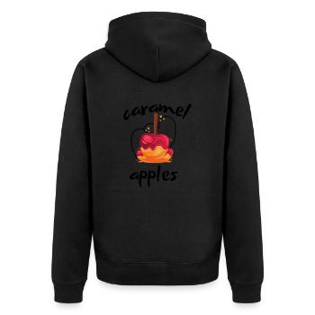 Caramel apples - for lover sweet candy food - Unisex Premium Organic Zip Hoodie - black - Back - Nico (187cm)