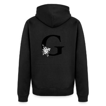 Point G - Unisex Premium Organic Zip Hoodie - black - Back - Nico (187cm)