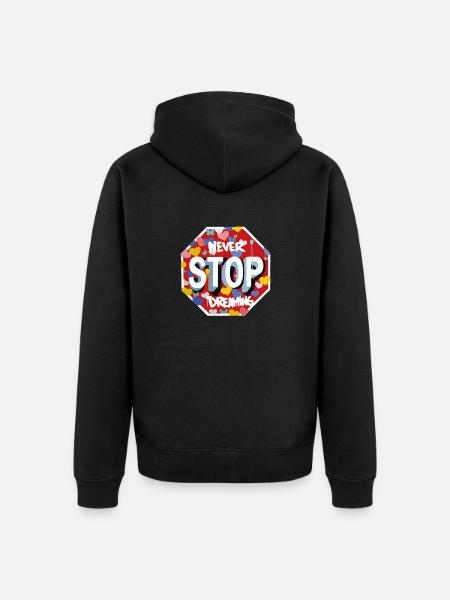 Never stop dreaming - dream - Veste à capuche bio Premium Unisexe - noir