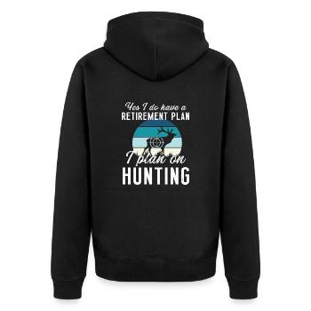 I do have a retirement plan hunting hunting lover - Veste à capuche bio Premium Unisexe - noir - Dos - Nico (187cm)