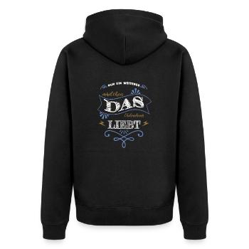 windhund geek chihuahua geschenkidee welpe lieben - Unisex Premium Bio Zip Hoodie - Schwarz - Hinten - Nico (187cm)