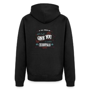 humour génial cadeau d’anniversaire idée blagues - Veste à capuche bio Premium Unisexe - noir - Dos - Nico (187cm)