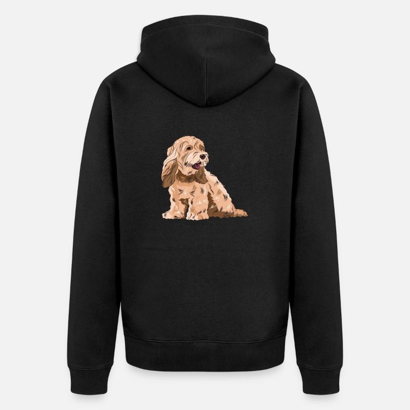 Cadeau de chien Cockapoo - Veste à capuche bio Premium Unisexe - noir