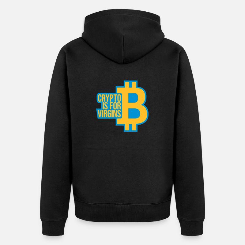 Crypto est pour les vierges - Veste à capuche bio Premium Unisexe - noir