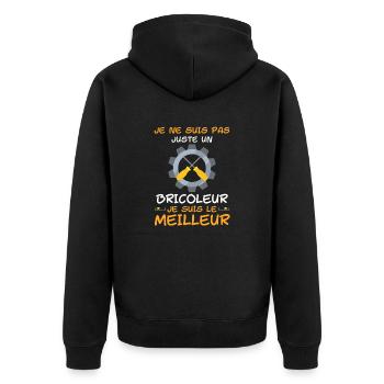 MEILLEUR BRICOLEUR - Veste à capuche bio Premium Unisexe - noir - Dos - Nico (187cm)