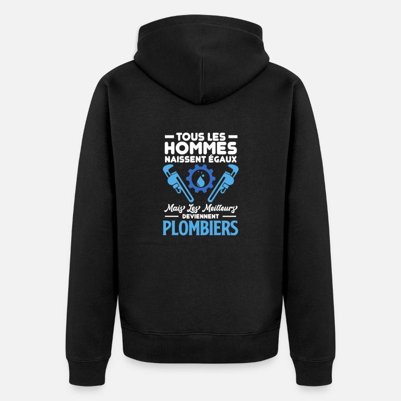 Plombier - Veste à capuche bio Premium Unisexe - noir