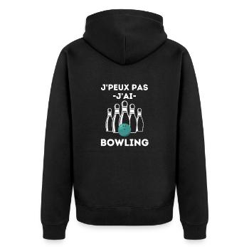 BOWLING 2 - Veste à capuche bio Premium Unisexe - noir - Dos - Nico (187cm)