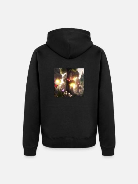 Magical forest - Unisex Premium Organic Zip Hoodie - black