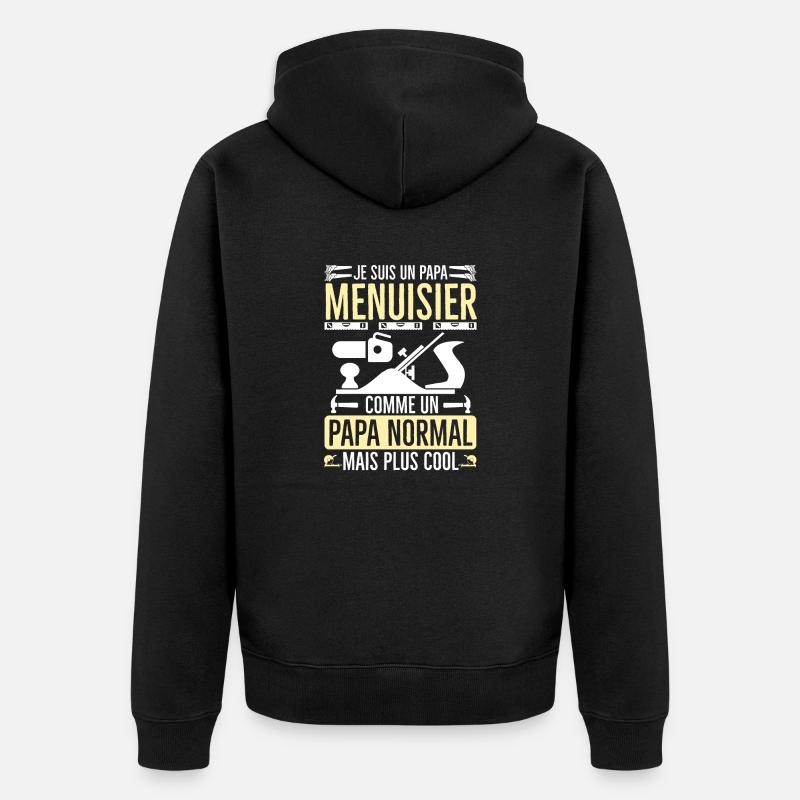 Papa Menuisier 6 - Veste à capuche bio Premium Unisexe - noir
