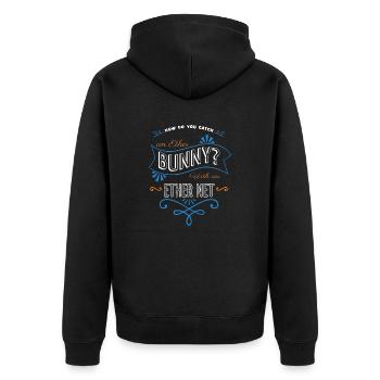 Hack out hacking coding hacking computer - Unisex Premium Organic Zip Hoodie - black - Back - Nico (187cm)