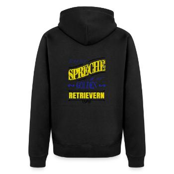 bday geburtstagsgeschenk chihuahua tier - Unisex Premium Bio Zip Hoodie - Schwarz - Hinten - Nico (187cm)