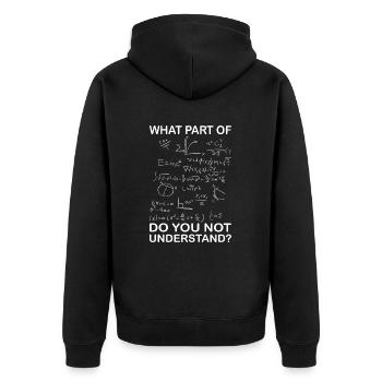 QUELLE PARTIE DE NE COMPRENEZ-VOUS PAS? - Veste à capuche bio Premium Unisexe - noir - Dos - Nico (187cm)