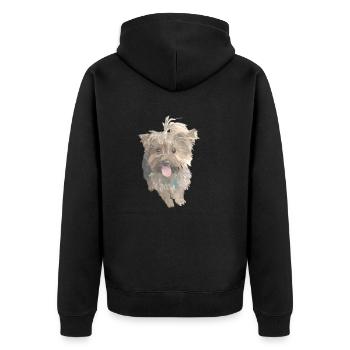 Chien York - Veste à capuche bio Premium Unisexe - noir - Dos - Nico (187cm)