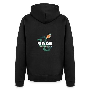 GAGE, Grand Amour Grande Energie - Veste à capuche bio Premium Unisexe - noir - Dos - Nico (187cm)