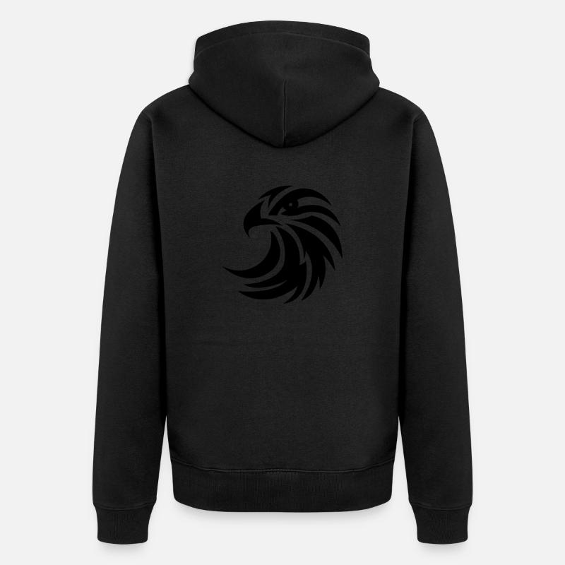 eagle - Unisex Premium Bio Zip Hoodie - Schwarz