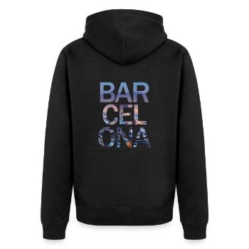 BARCELONA - Veste à capuche bio Premium Unisexe - noir - Dos - Nico (187cm)
