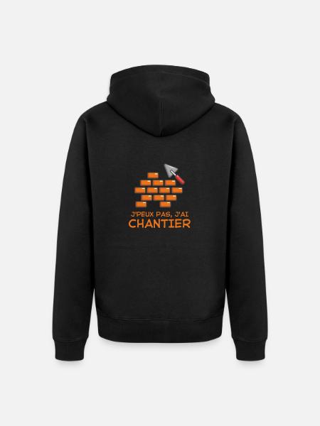 Construction chantier - Veste à capuche bio Premium Unisexe - noir