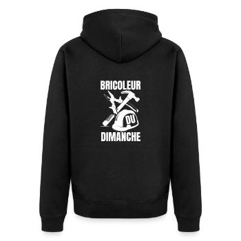 Bricoleur du dimanche 5 - Veste à capuche bio Premium Unisexe - noir - Dos - Nico (187cm)