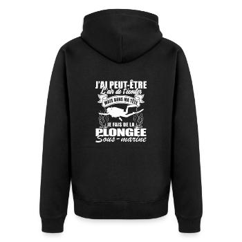 Plongée sous marine 2 - Veste à capuche bio Premium Unisexe - noir - Dos - Nico (187cm)