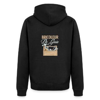 Bricoleur de génie - Veste à capuche bio Premium Unisexe - noir - Dos - Nico (187cm)