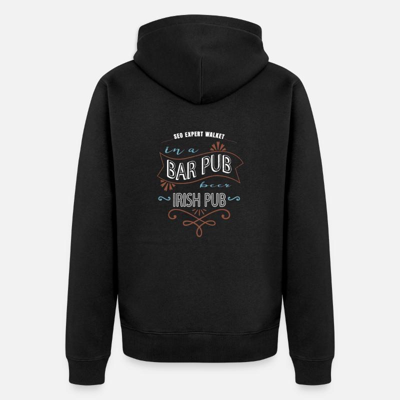 jokes computers computer science - Unisex Premium Organic Zip Hoodie - black