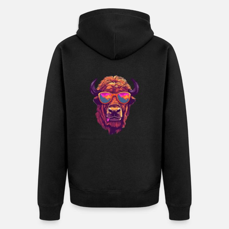 Boli le bison - Veste à capuche bio Premium Unisexe - noir