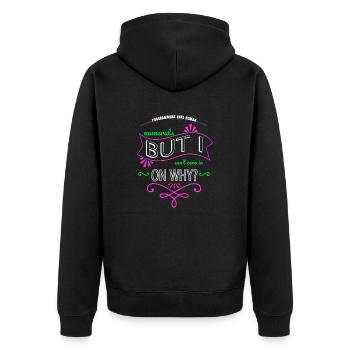computer language funny sayings father - Unisex Premium Bio Zip Hoodie - Schwarz - Hinten - Nico (187cm)