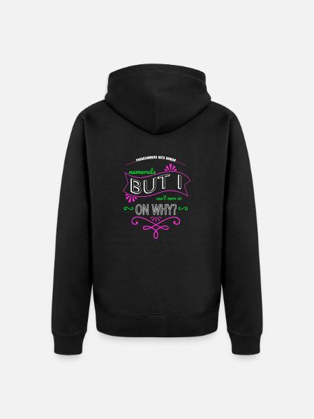 Computer Language Funny Sayings Father - Unisex Premium Organic Zip Hoodie - black