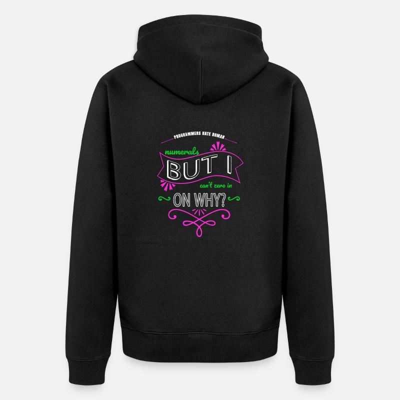 computer language funny sayings father - Unisex Premium Bio Zip Hoodie - Schwarz
