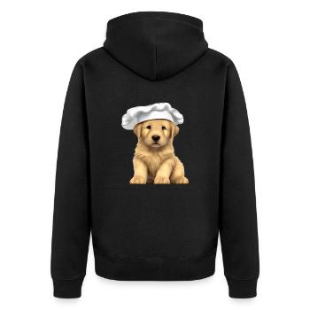 Golden Retriever Restaurateur Chiens Cuisine de chiot - Veste à capuche bio Premium Unisexe - noir - Dos - Nico (187cm)
