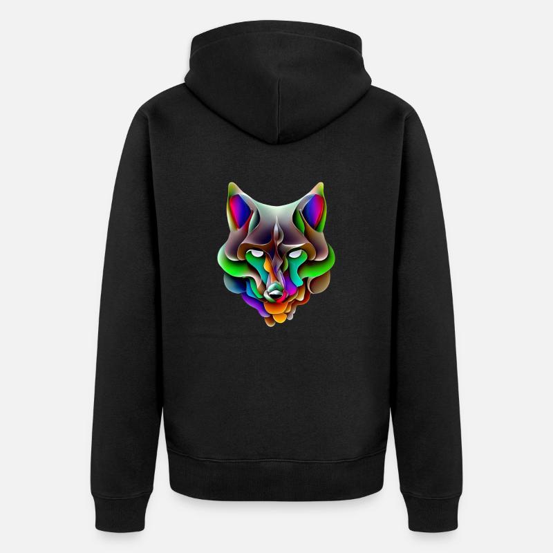 Loup - Veste à capuche bio Premium Unisexe - noir