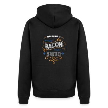 christmas gift dj flightless bird jokes - Unisex Premium Bio Zip Hoodie - Schwarz - Hinten - Nico (187cm)