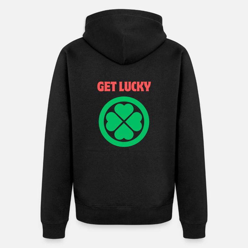 Get Lucky / Clover - Veste à capuche bio Premium Unisexe - noir