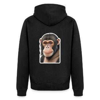 Chimpanzé - Veste à capuche bio Premium Unisexe - noir - Dos - Nico (187cm)