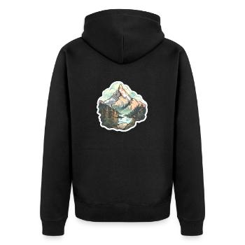 Randonnées en montagne - Veste à capuche bio Premium Unisexe - noir - Dos - Nico (187cm)