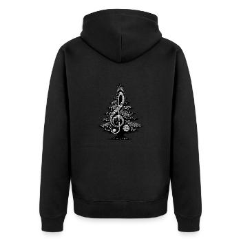 Sapin de Noël musical - Veste à capuche bio Premium Unisexe - noir - Dos - Nico (187cm)
