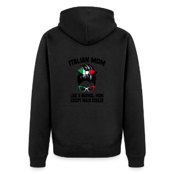 italian Mom Like A Normal Mom Mother's Day 2024 - Veste à capuche bio Premium Unisexe - noir - Dos - Nico (187cm)