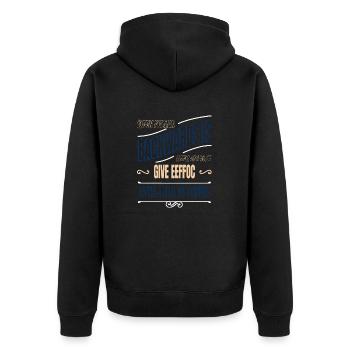 bday citation fatigué torréfié haricots addicted présent - Veste à capuche bio Premium Unisexe - noir - Dos - Nico (187cm)