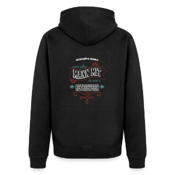 bday grand-père amusant trait humour grands-parents - Veste à capuche bio Premium Unisexe - noir - Dos - Nico (187cm)