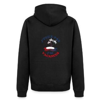 Je peux pas j ai vacances - Veste à capuche bio Premium Unisexe - noir - Dos - Nico (187cm)