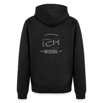 bday lieblingshund terrier bluthund bullterrier - Unisex Premium Bio Zip Hoodie - Schwarz - Hinten - Nico (187cm)