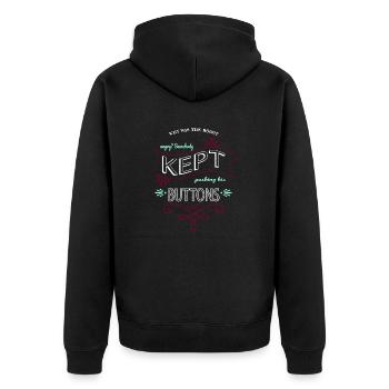 colony sci fi engineering robotics engineering - Unisex Premium Bio Zip Hoodie - Schwarz - Hinten - Nico (187cm)