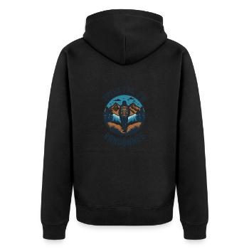 Je peux pas j ai randonnée - Veste à capuche bio Premium Unisexe - noir - Dos - Nico (187cm)