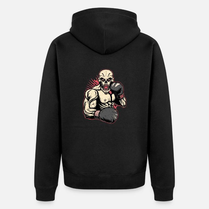 Boxer skull MMA Fighter UFC - Veste à capuche bio Premium Unisexe - noir