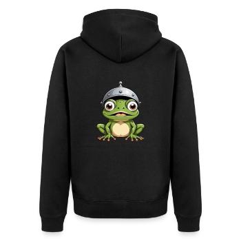 grenouille - Veste à capuche bio Premium Unisexe - noir - Dos - Nico (187cm)