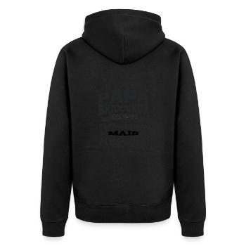 PAPA BRICOLEUR PAPA COOL 1 - Veste à capuche bio Premium Unisexe - noir - Dos - Nico (187cm)