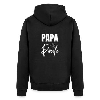 papa poule - Veste à capuche bio Premium Unisexe - noir - Dos - Nico (187cm)