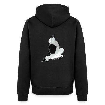 Angleterre | Vrai football | Carte - Veste à capuche bio Premium Unisexe - noir - Dos - Nico (187cm)