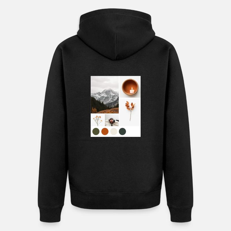 Ruhepause. - Unisex Premium Bio Zip Hoodie - Schwarz