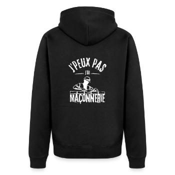 J'peux pas j'ai Maçonnerie - Veste à capuche bio Premium Unisexe - noir - Dos - Nico (187cm)